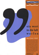 ein Wort in die Luft werfen